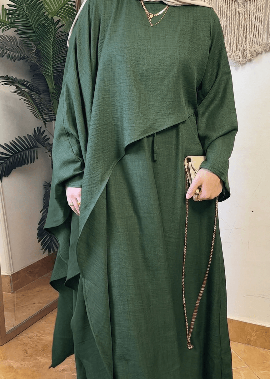 طقم كتان شال وبيزك