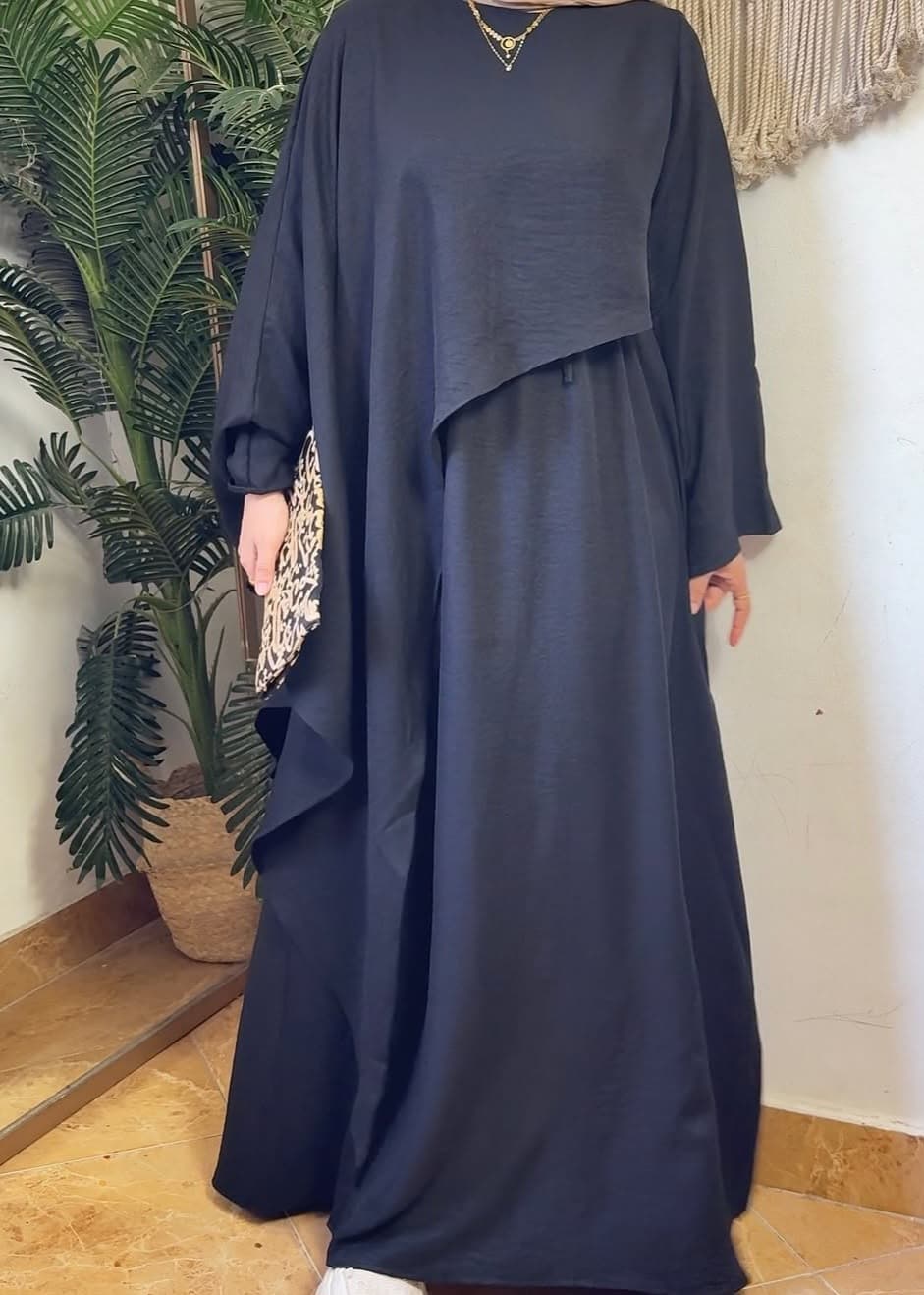 طقم كتان شال وبيزك