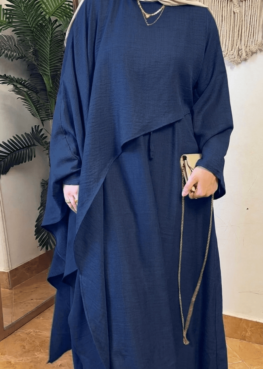 طقم كتان شال وبيزك